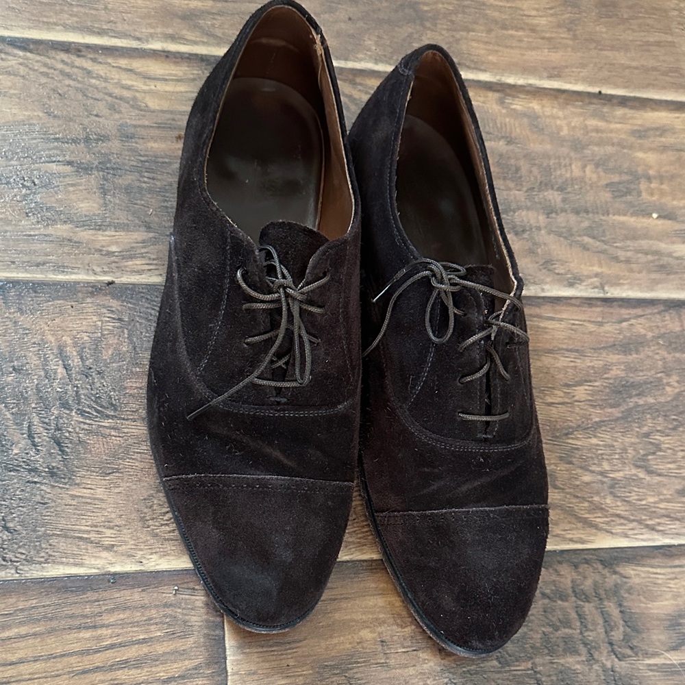 Women's Brown Suede Oxfords